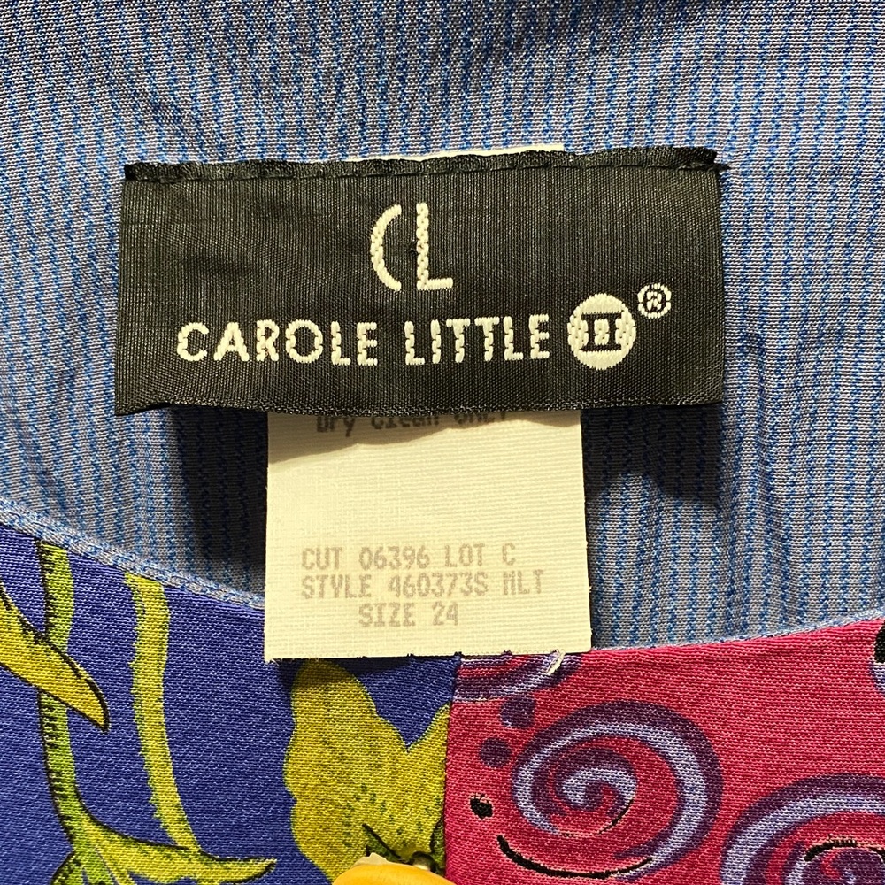 Carol Little Multicolor Patchwork Tunic Blouse Si… - image 2